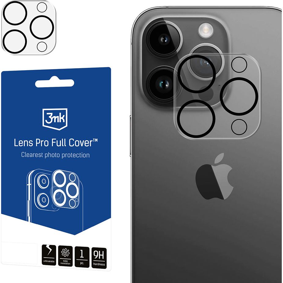 Objektivschutz 3mk Lens Pro Full Cover für Apple iPhone 15 Pro, Apple iPhone 15 Pro Max