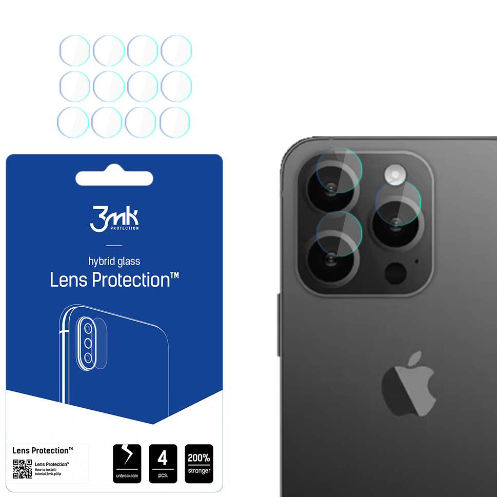 Objektivschutz 3mk Lens Protection für iPhone 15 Pro, 4 Sätze