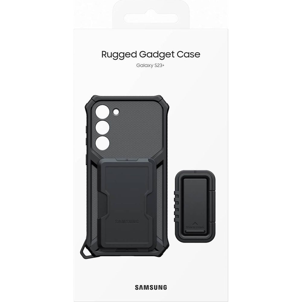 Schutzhülle Samsung Rugged Gadget Case für Galaxy S23 Plus, Schwarz und grau