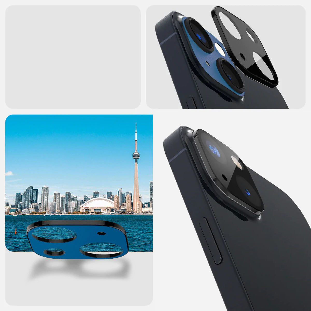 Glas für die Kamera Spigen Glas.tR Optik 2-Pack für iPhone 14 / 14 Plus, Schwarz