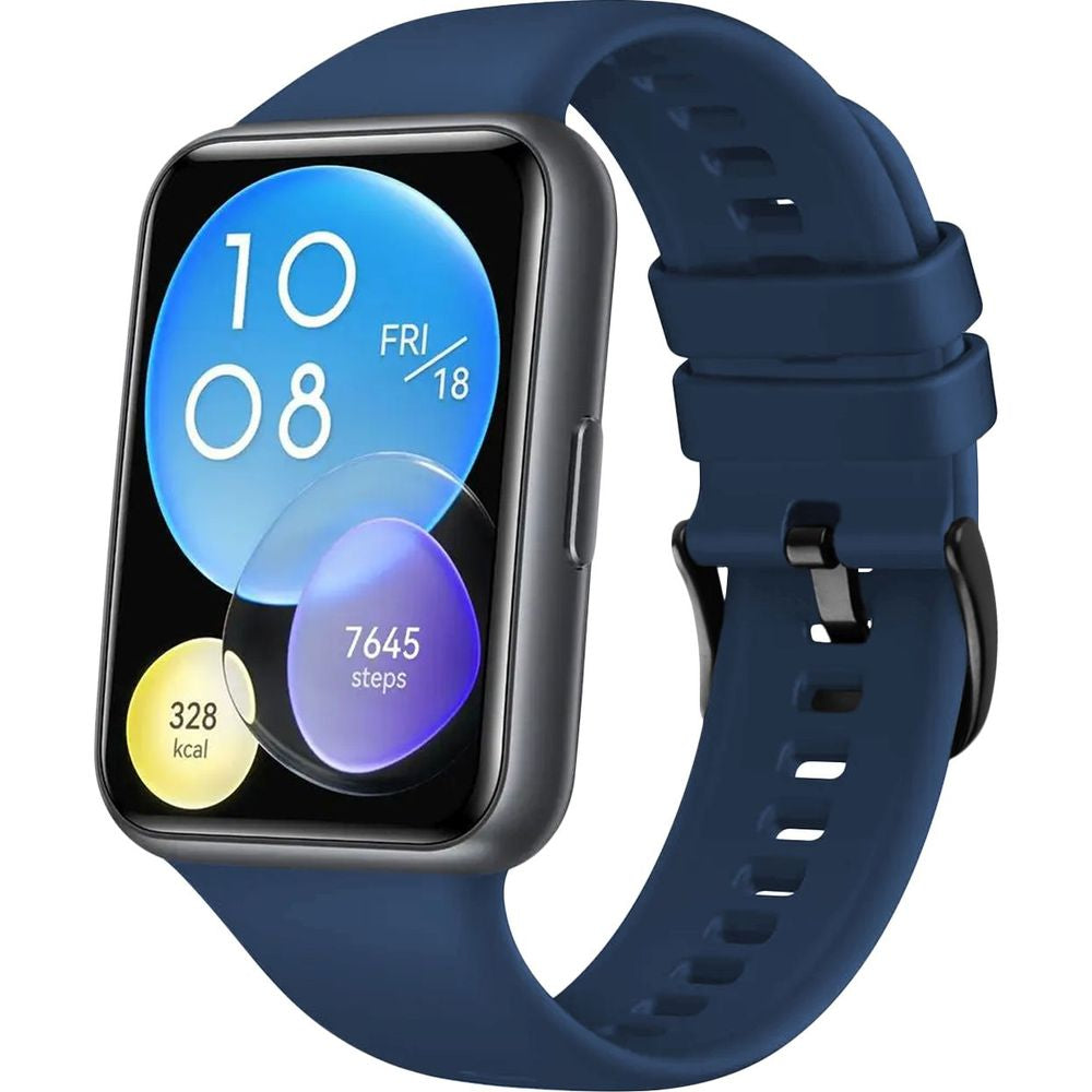 Armband Fixed Silicone Strap für Huawei Watch Fit 2, Dunkelblau