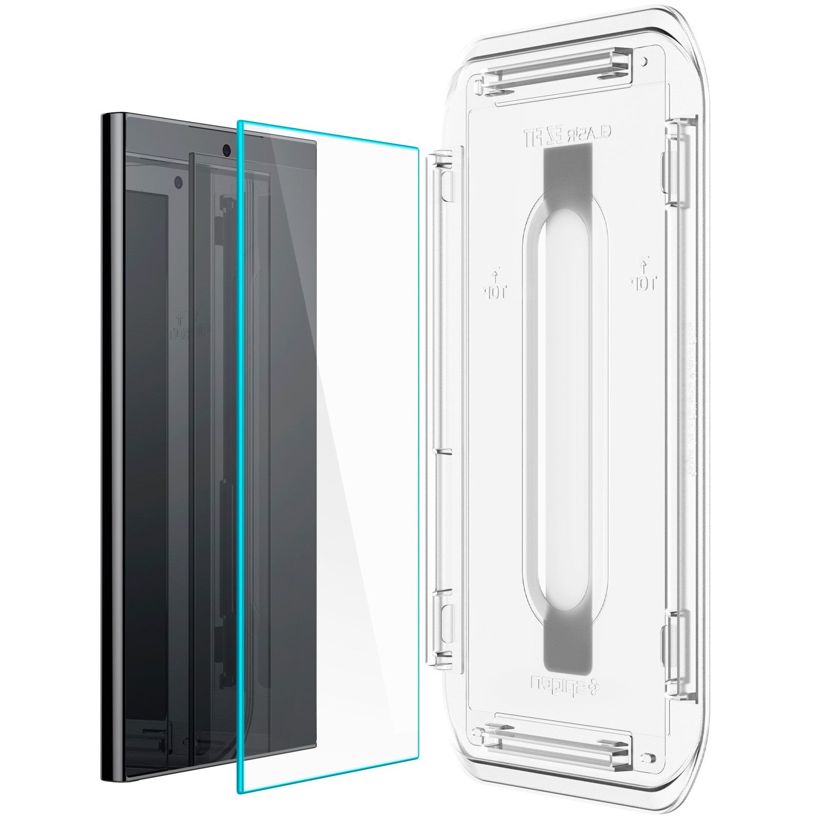 Glas für Galaxy S24 Ultra, Spigen Glas.tR EZ Fit 2-Pack