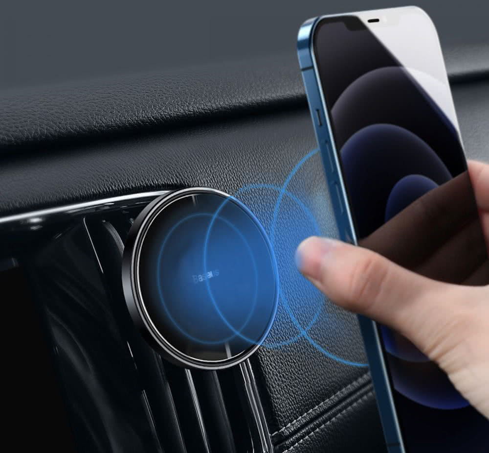Magnetische Tesla Auto-Handyhalterung, faltbarer tragbarer Handyhalter  color Schwarz