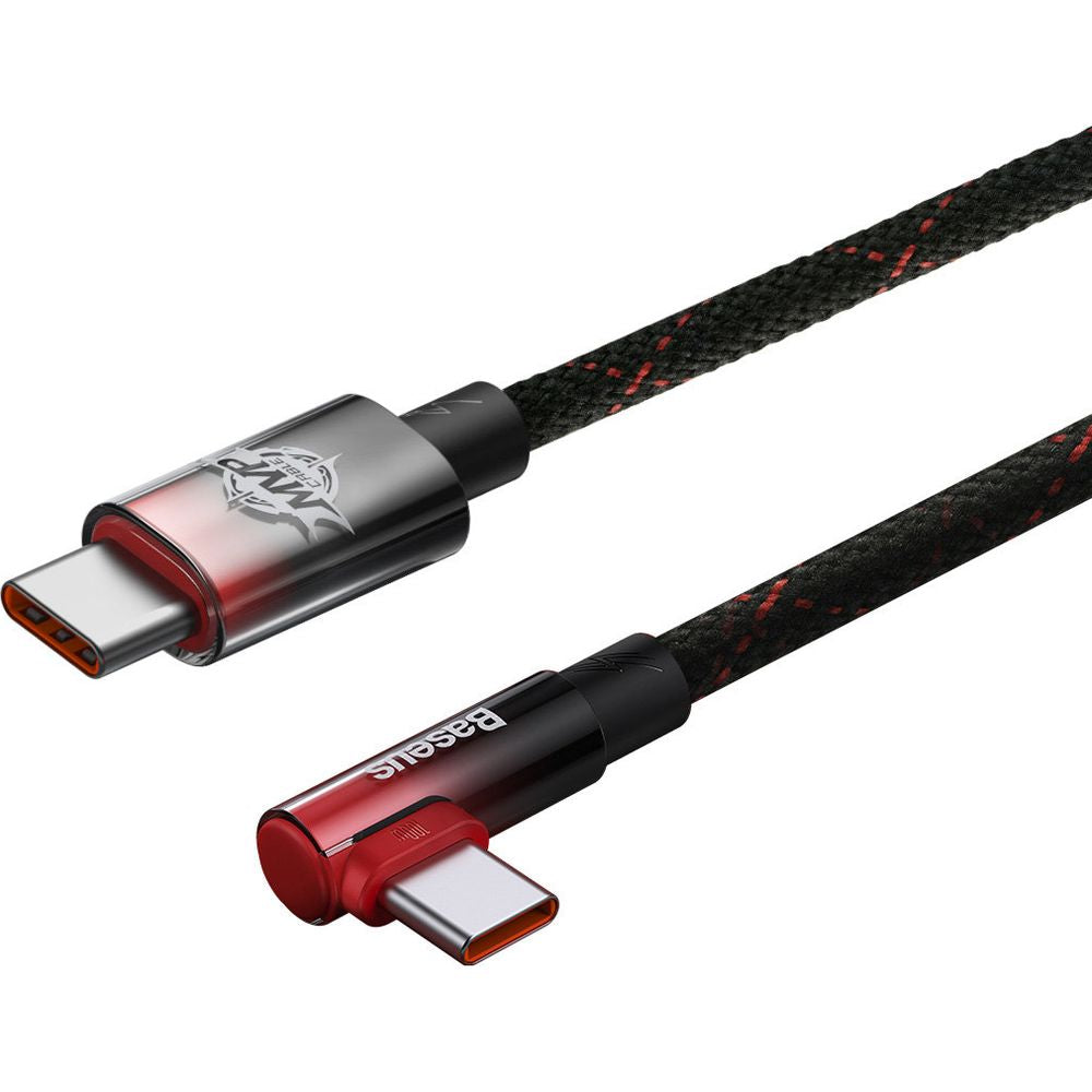 Kabel Baseus MVP 2 Elbow 100W 5A USB-C für USB-C 1m, Schwarz/Rot