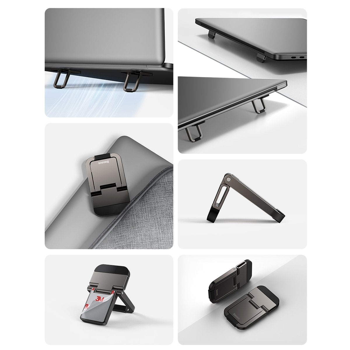 Universal Laptop-Ständer/Beine, Baseus Slim Laptop Kickstand, 2 Stück