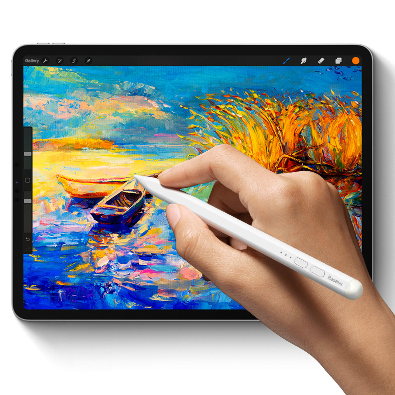 Stift Baseus Smooth Writing Active Stylus für iPad / Pro / Air / Mini (2018 und neuere), Weiß