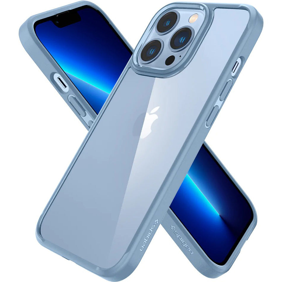 Schutzhülle Spigen Ultra Hybrid für iPhone 13 Pro, Transparent/Blau