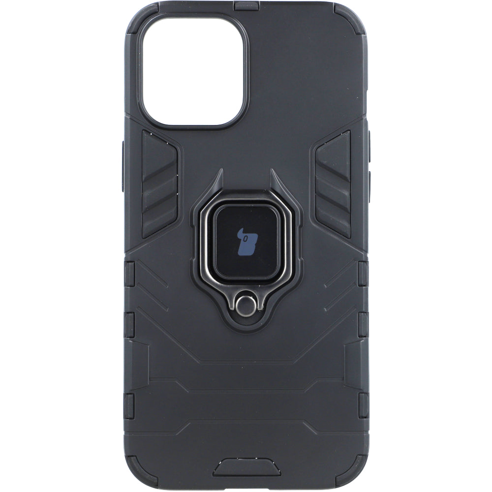 Schutzhülle Bizon Case Armor Ring für iPhone 12 Pro Max, Schwarz