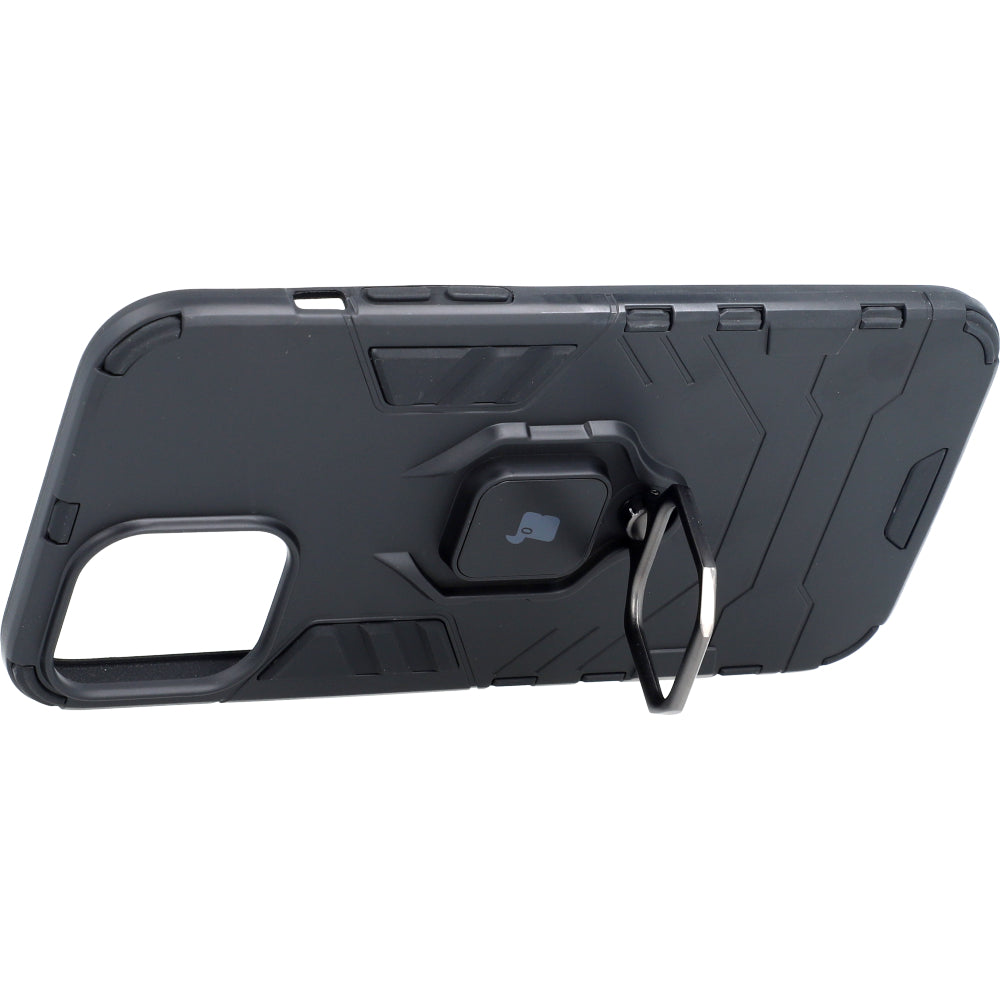 Schutzhülle Bizon Case Armor Ring für iPhone 12 Pro Max, Schwarz