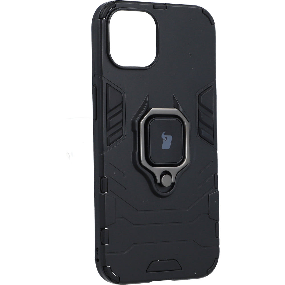 Schutzhülle Bizon Case Armor Ring für iPhone 13, Schwarz