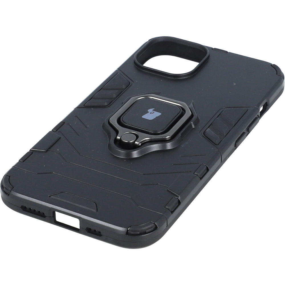 Schutzhülle Bizon Case Armor Ring für iPhone 13, Schwarz