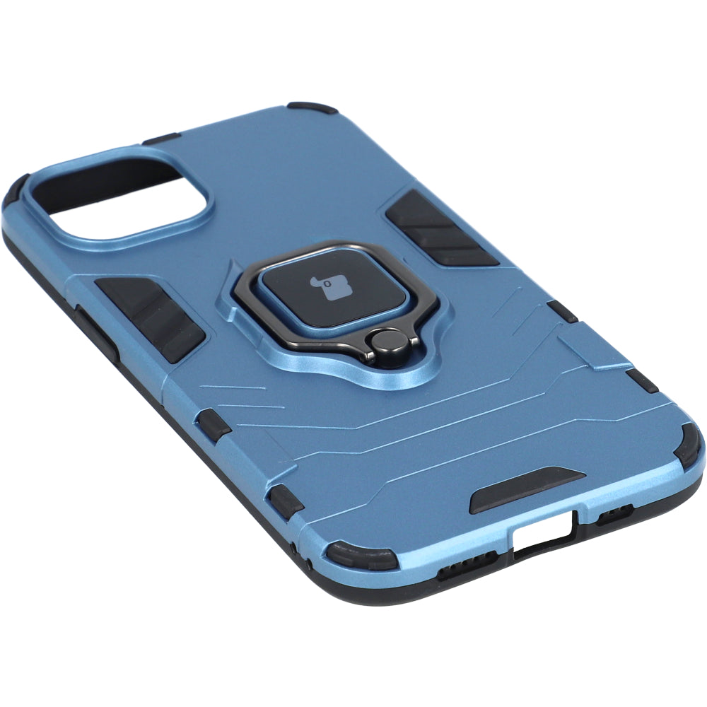 Schutzhülle Bizon Case Armor Ring für iPhone 13, Blau
