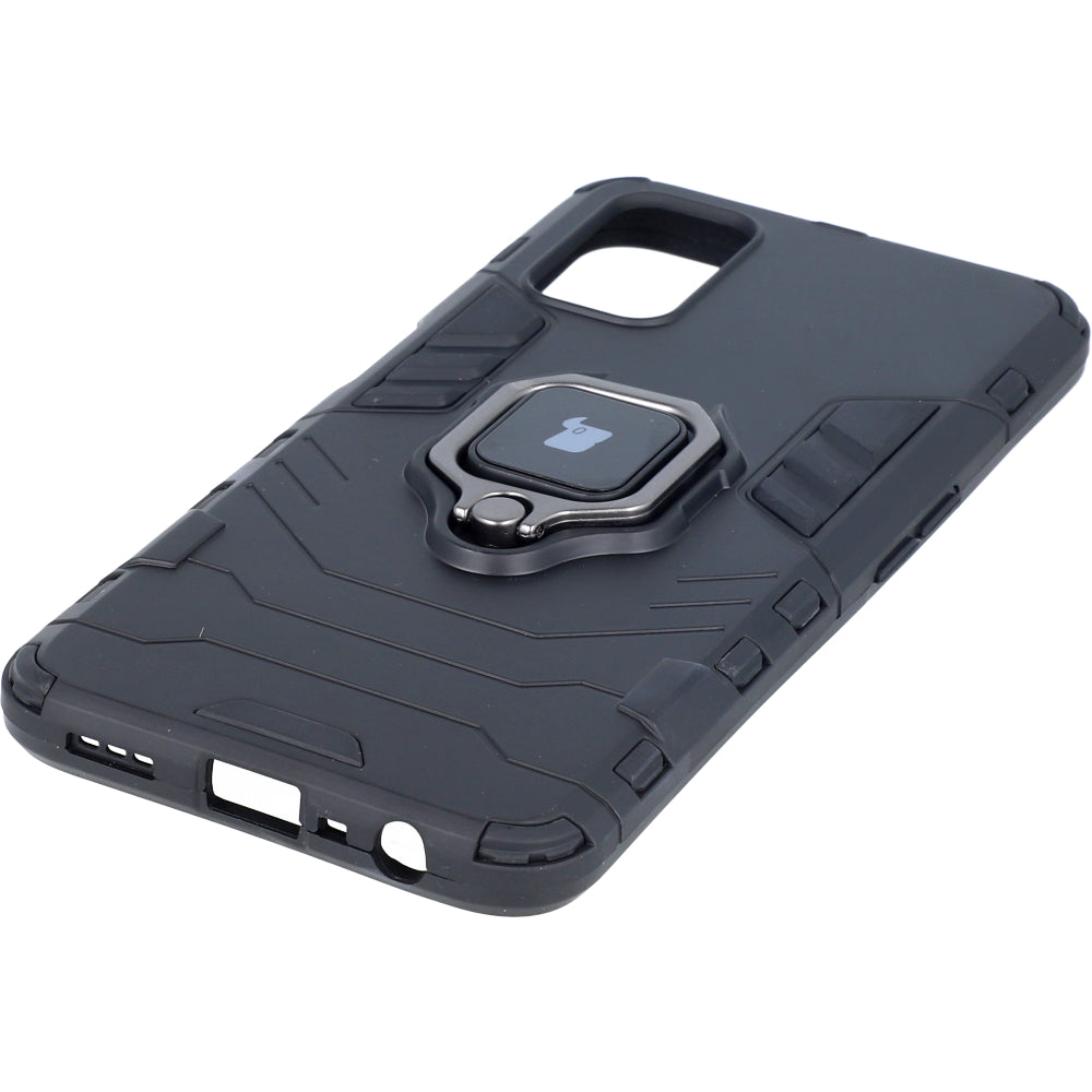Schutzhülle Bizon Case Armor Ring für Oppo A52 / A72 / A92, Schwarz