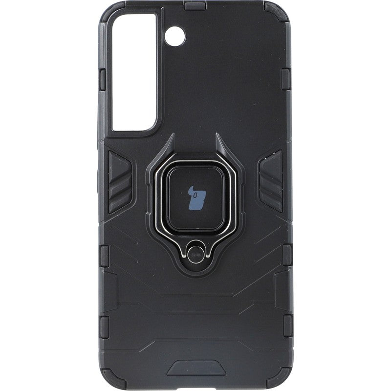 Schutzhülle Bizon Case Armor Ring für Galaxy S22 Plus, Schwarz