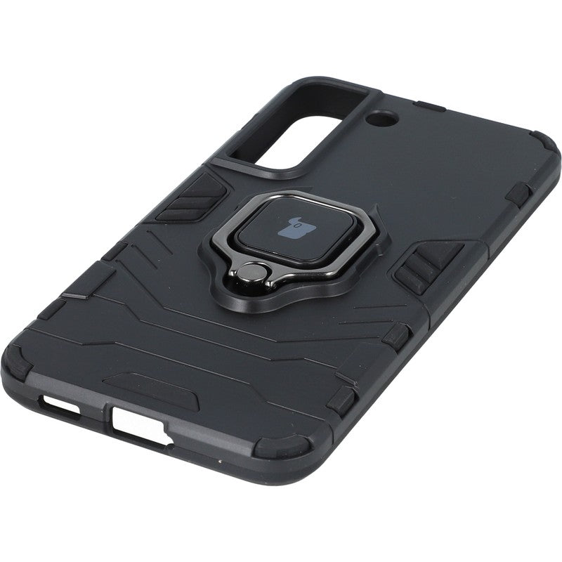 Schutzhülle Bizon Case Armor Ring für Galaxy S22 Plus, Schwarz