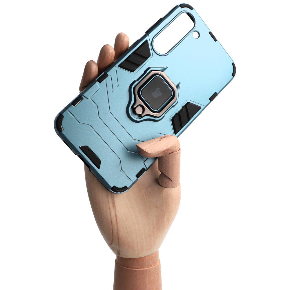 Schutzhülle Bizon Case Armor Ring für Galaxy S23 Plus, Blau