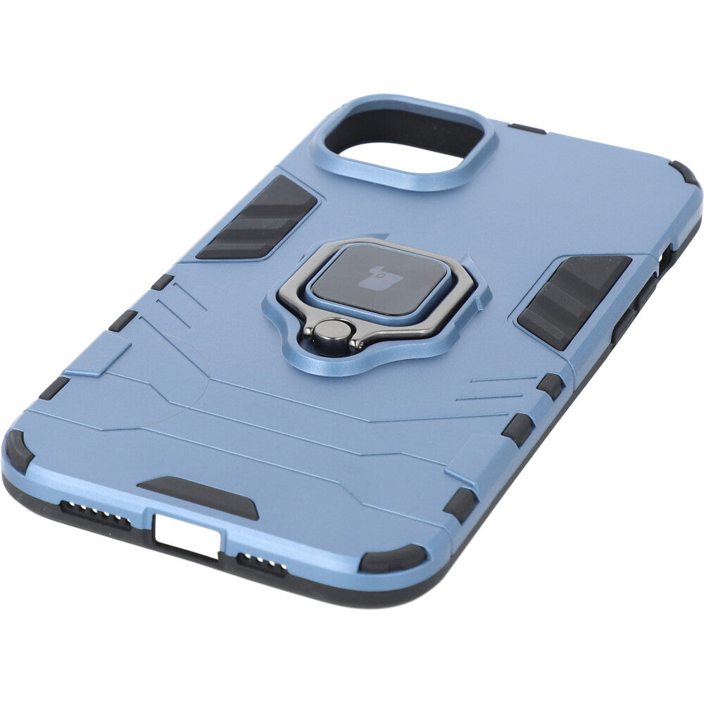 Schutzhülle Bizon Case Armor Ring für iPhone 14 Plus, Blau