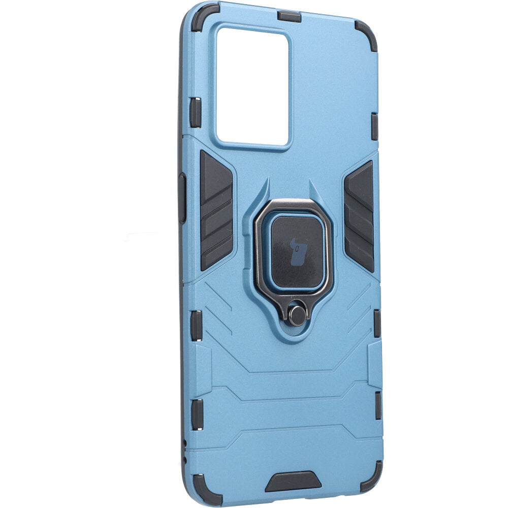 Schutzhülle Bizon Case Armor Ring für OPPO Reno 7 4G, Blau
