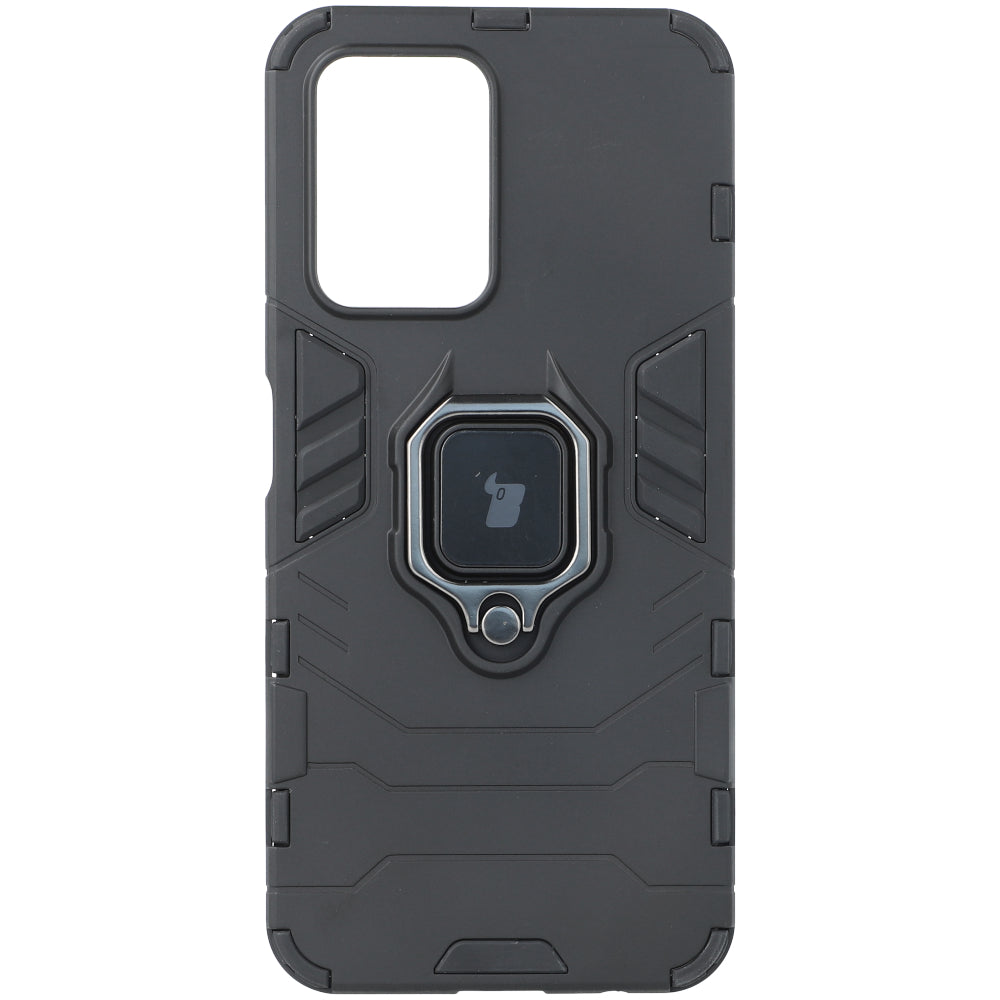 Schutzhülle Bizon Case Armor Ring für Realme C33, Schwarz
