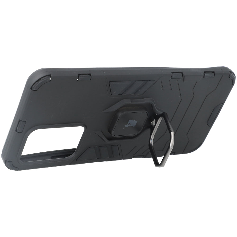 Schutzhülle Bizon Case Armor Ring für Realme C33, Schwarz