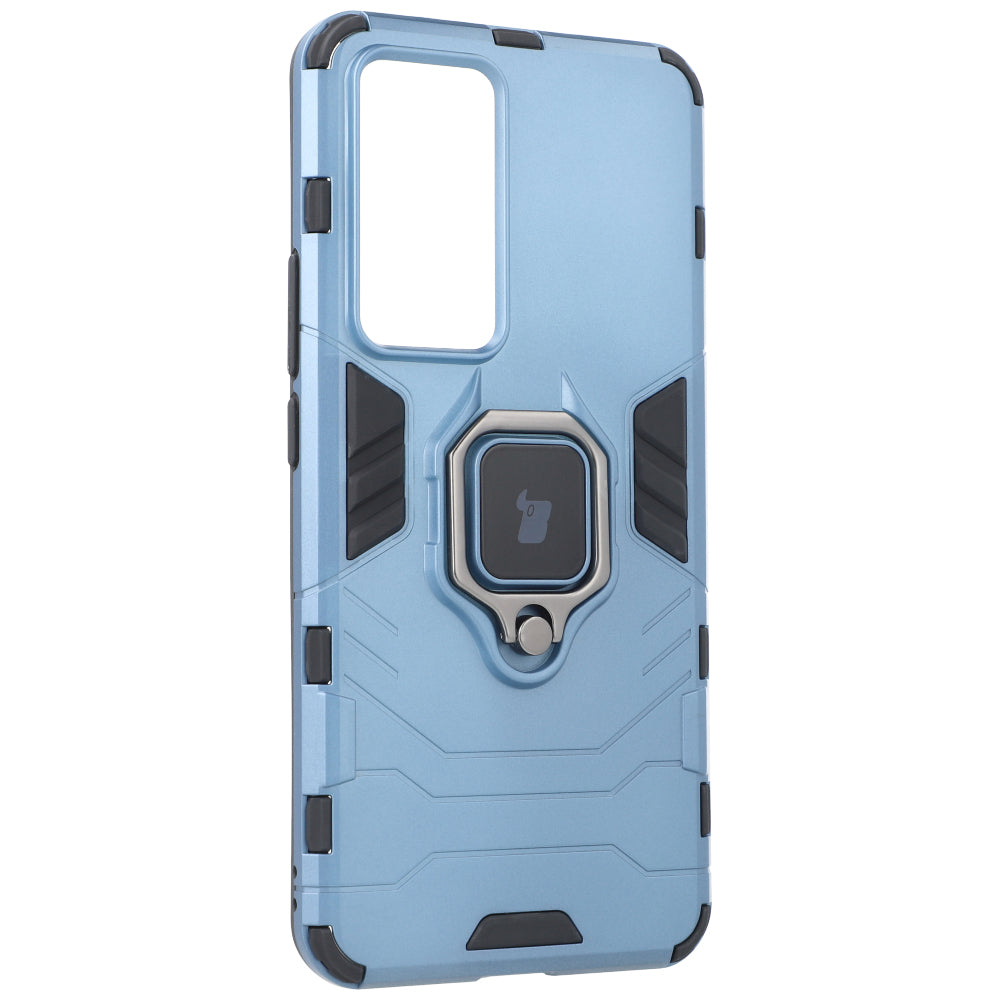 Schutzhülle Bizon Case Armor Ring für VIVO Y76 5G, Blau