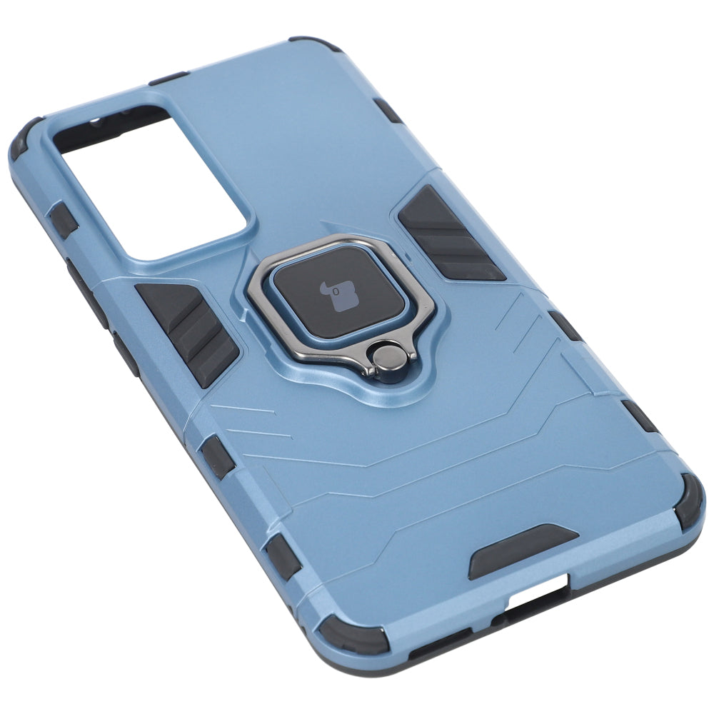 Schutzhülle Bizon Case Armor Ring für VIVO Y76 5G, Blau