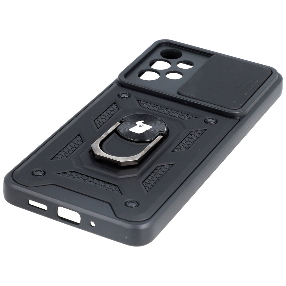 Schutzhülle Bizon Case CamShield Ring für Galaxy A73 5G, Schwarz