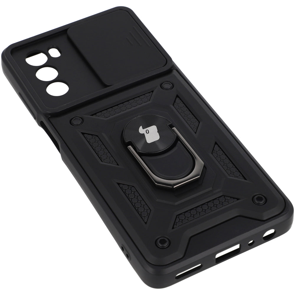 Schutzhülle Bizon Case CamShield Ring Moto G62 5G, Schwarz