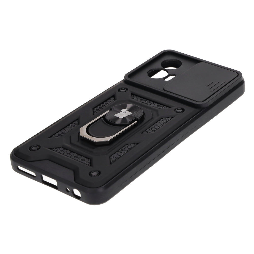 Schutzhülle Bizon Case CamShield Ring für Motorola Moto G73 5G, Schwarz