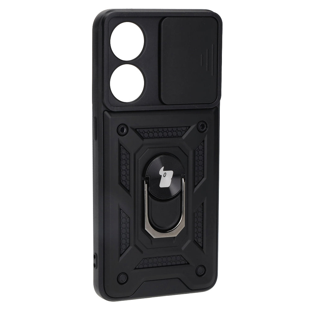 Schutzhülle Bizon Case CamShield Ring für Oppo Reno 8T 4G, Schwarz