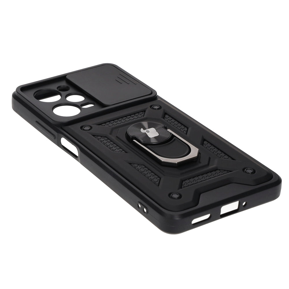 Schutzhülle Bizon Case CamShield Ring für Xiaomi POCO X5 Pro / Redmi Note 12 Pro 5G, Schwarz