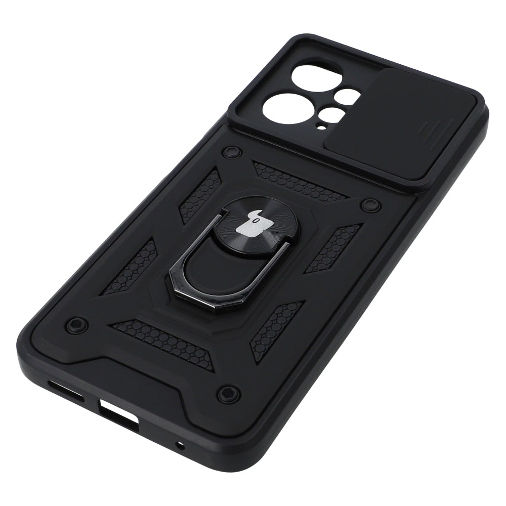 Schutzhülle Bizon Case CamShield Ring für Xiaomi Redmi Note 12 4G, Schwarz