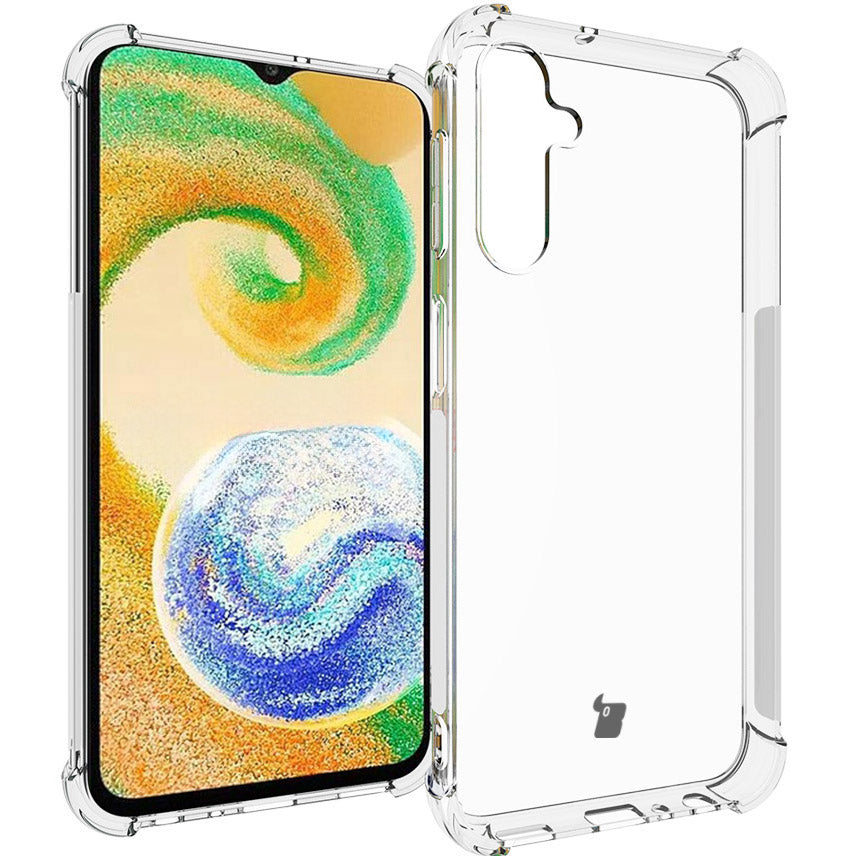 Schutzhülle + 2x Glas + Kameraschutz Bizon Case Clear Pack für Galaxy A24, Transparent