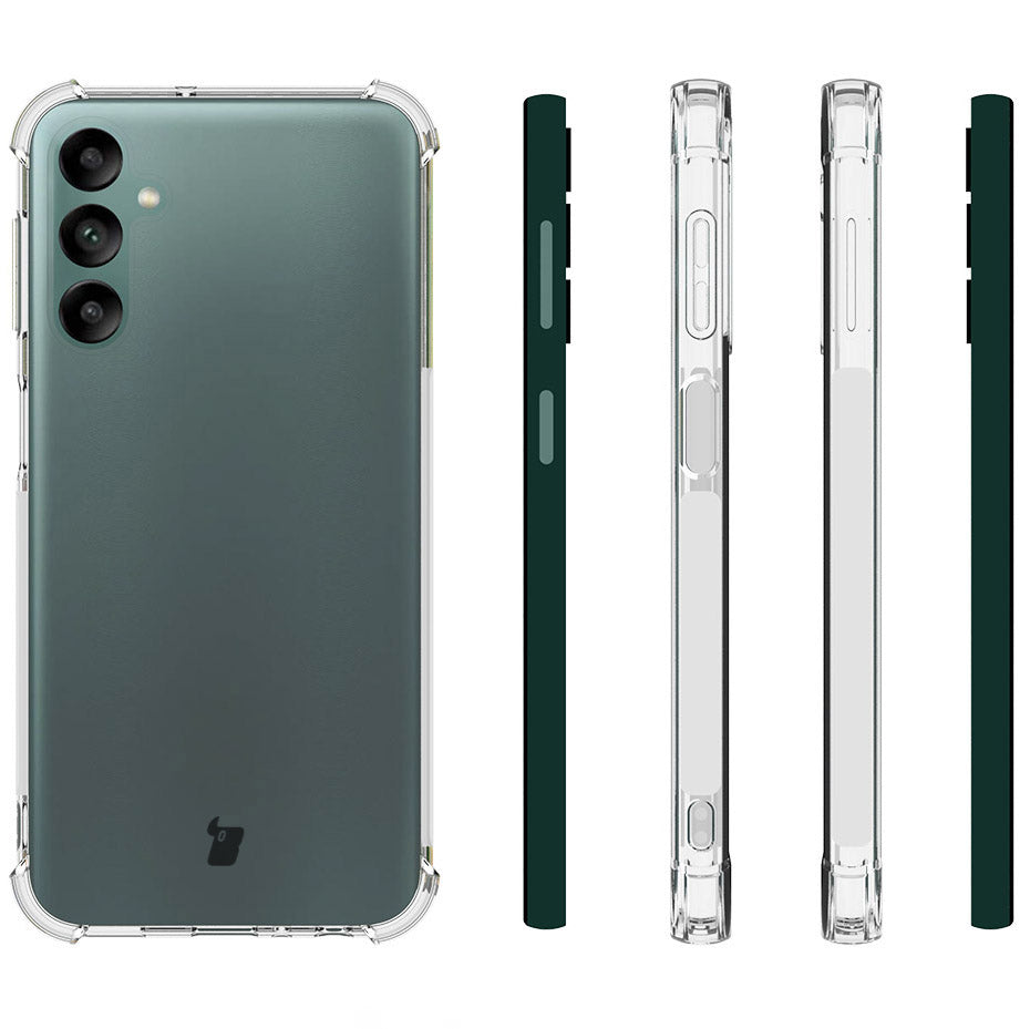Schutzhülle + 2x Glas + Kameraschutz Bizon Case Clear Pack für Galaxy A24, Transparent