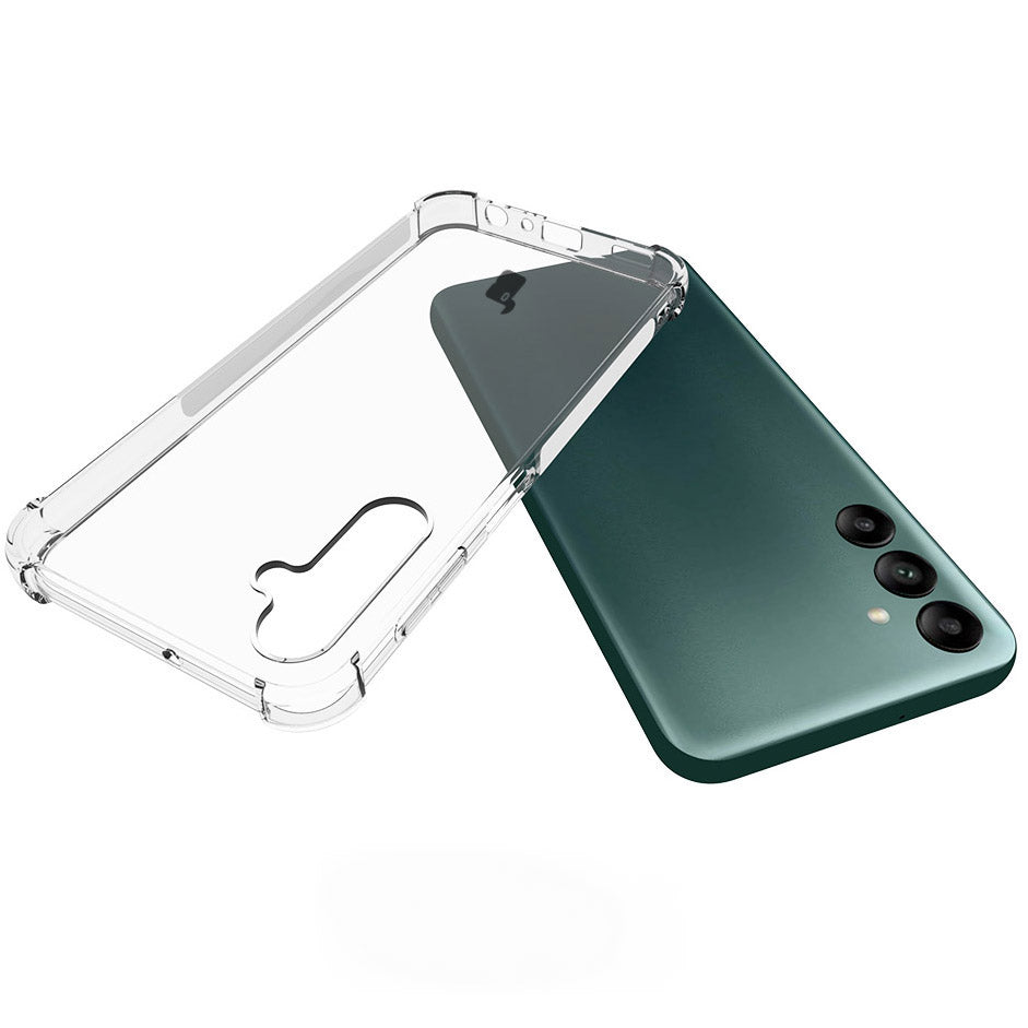 Schutzhülle + 2x Glas + Kameraschutz Bizon Case Clear Pack für Galaxy A24, Transparent