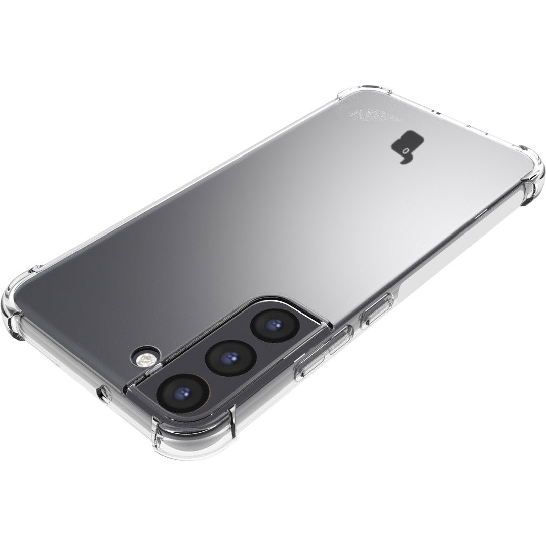 Schutzhülle + 2x Glas + Kameraschutz Bizon Case Clear für Galaxy S22 Plus, Transparent