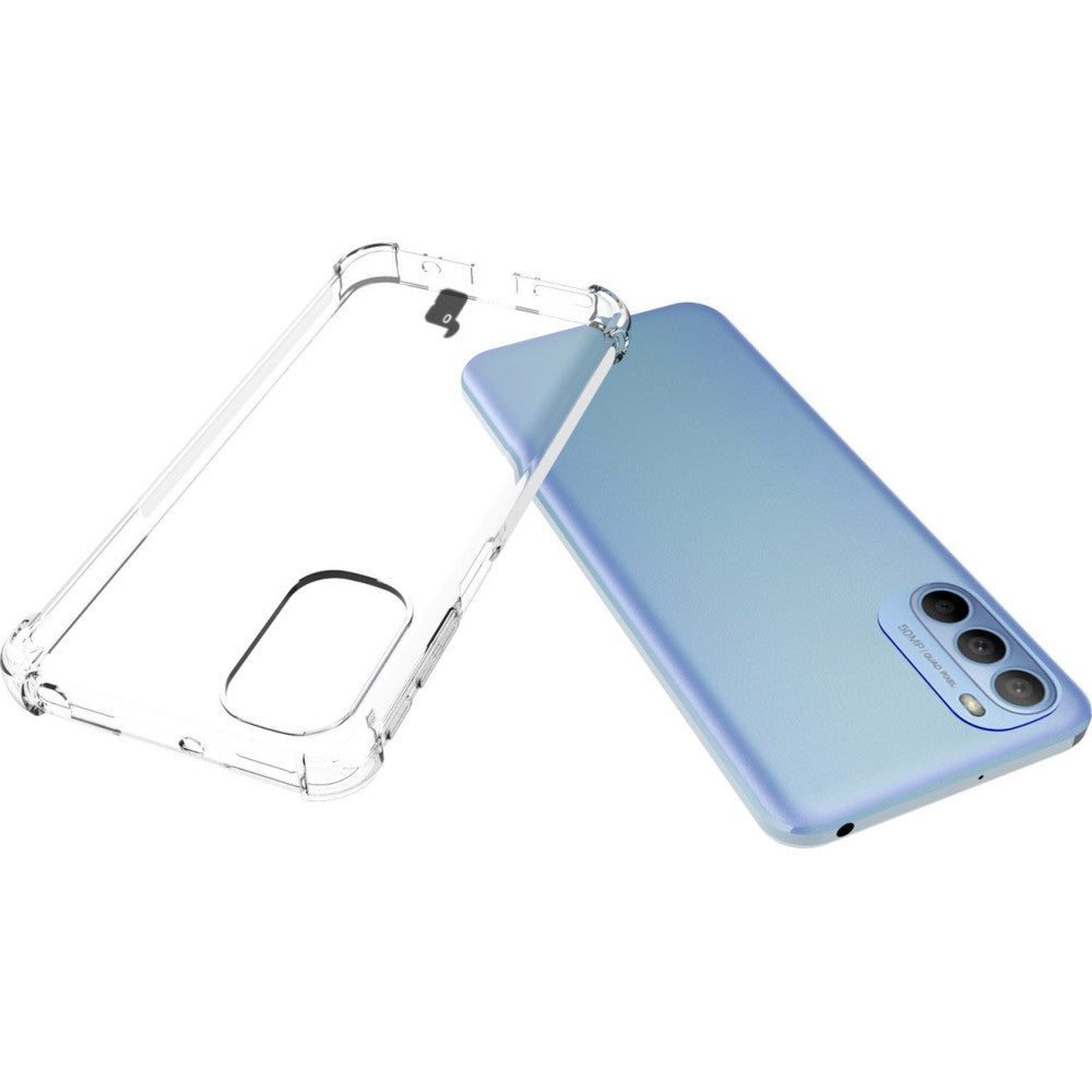 Schutzhülle + 2x Glas + Kameraschutz Bizon Case Clear Pack für Moto G31 / G41, Transparent