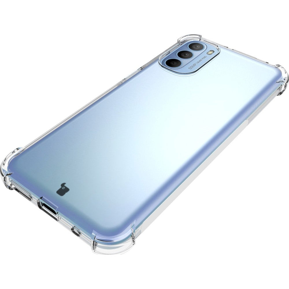 Schutzhülle + 2x Glas + Kameraschutz Bizon Case Clear Pack für Moto G31 / G41, Transparent