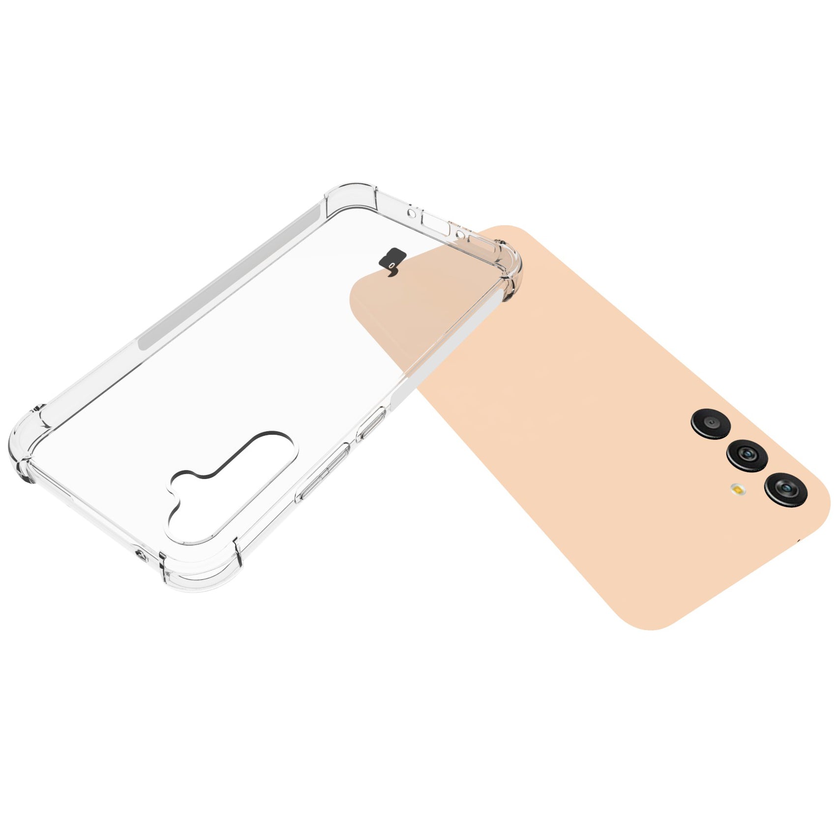Schutzhülle + 2x Glas Bizon Case Clear Pack für Samsung Galaxy A34 5G, Transparent