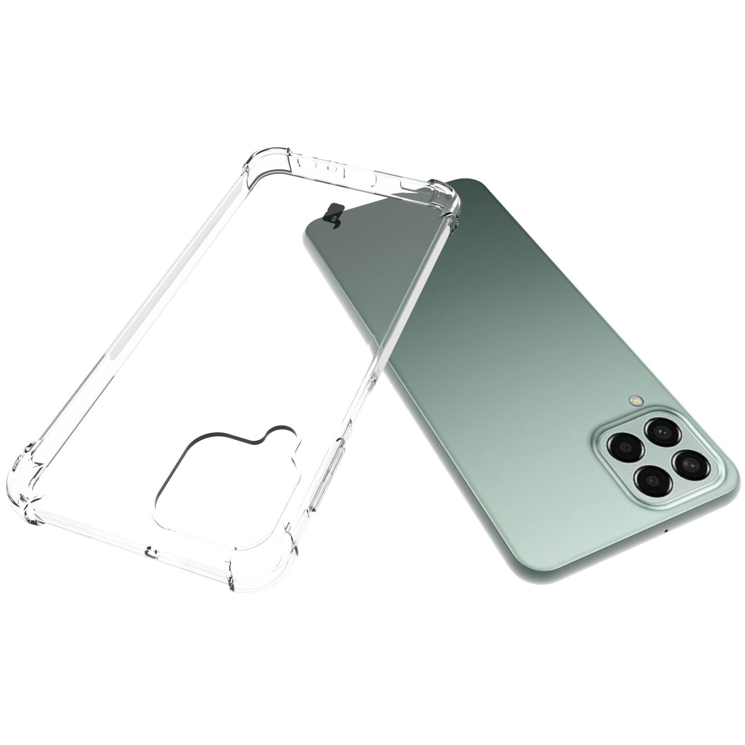 Schutzhülle + 2x Glas + Kameraschutz Bizon Case Clear Pack für Galaxy M33 5G, Transparent