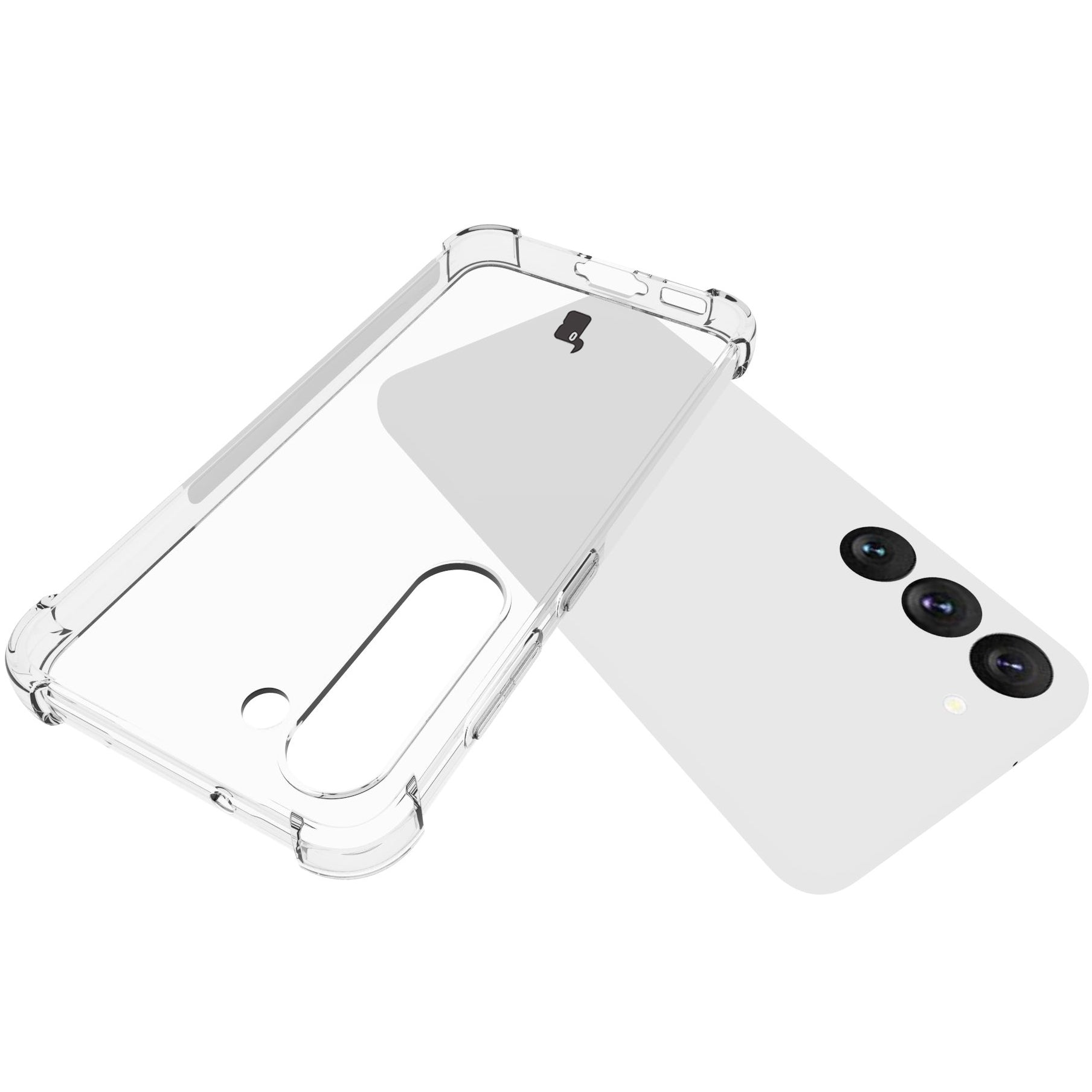 Schutzhülle + 2x Glas + Kameraschutz Bizon Case Clear Pack für Galaxy S23, Transparent