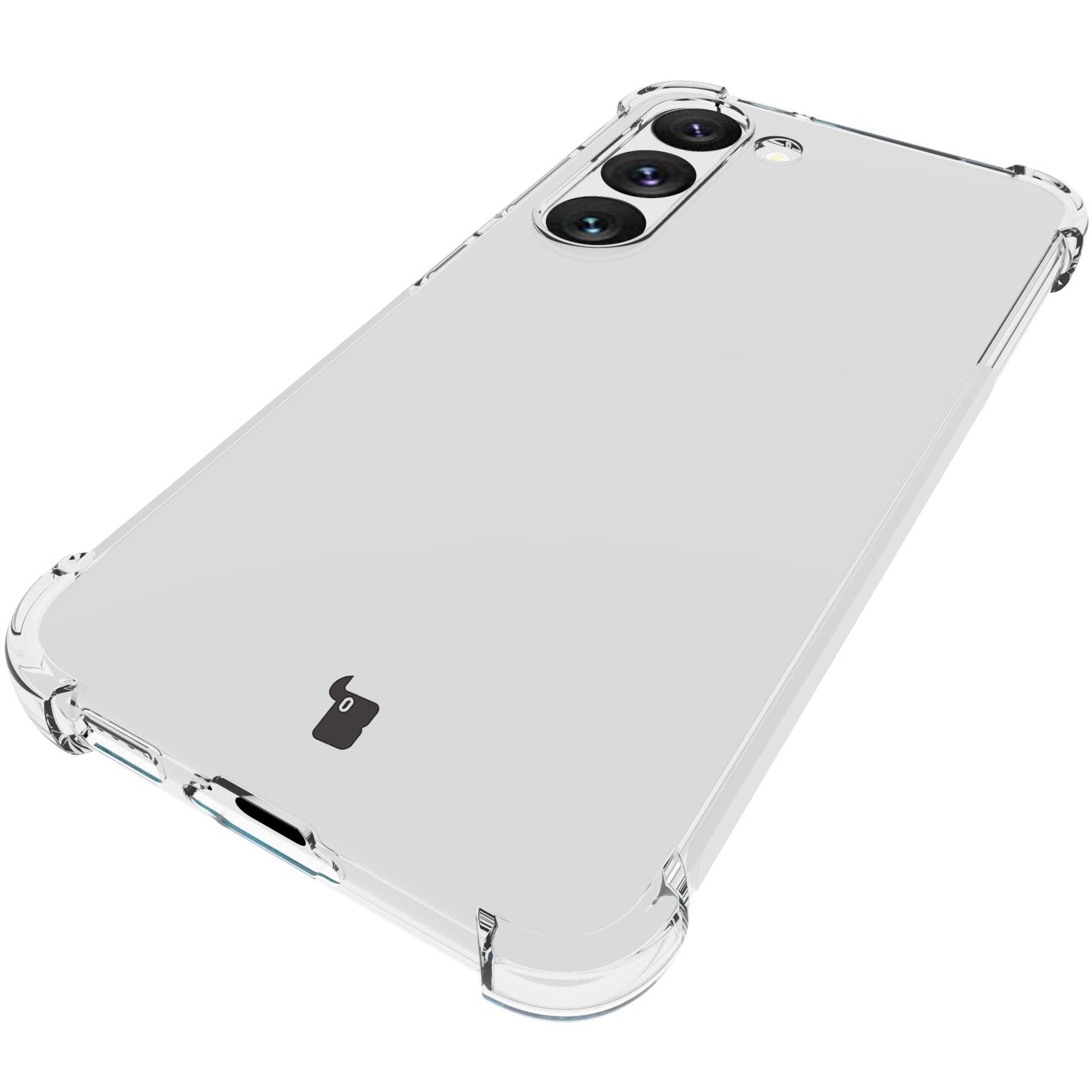 Schutzhülle + 2x Glas + Kameraschutz Bizon Case Clear Pack für Galaxy S23, Transparent