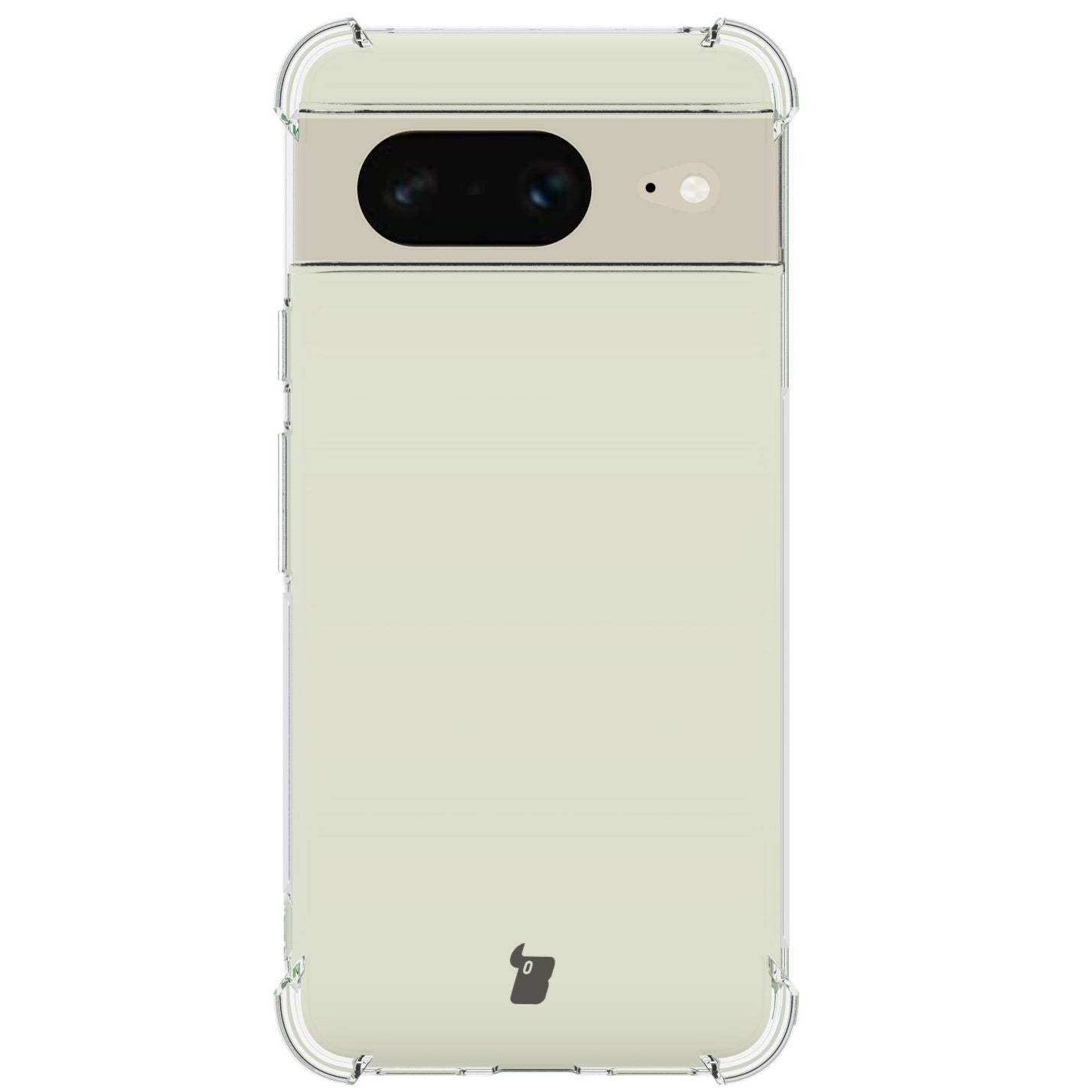 Schutzhülle + 2x Glas Bizon Case Clear Pack für Google Pixel 8, Transparent