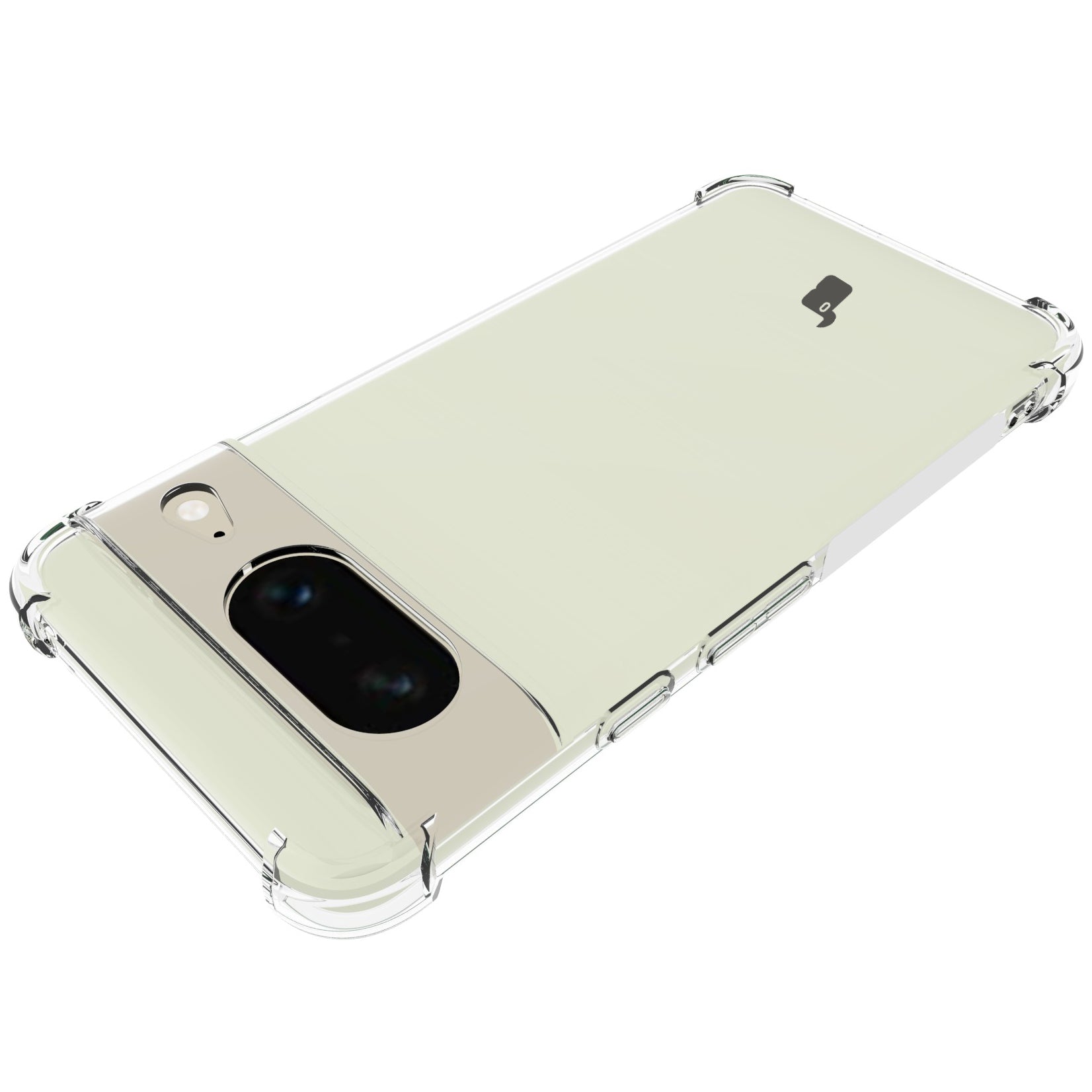Schutzhülle + 2x Glas Bizon Case Clear Pack für Google Pixel 8, Transparent