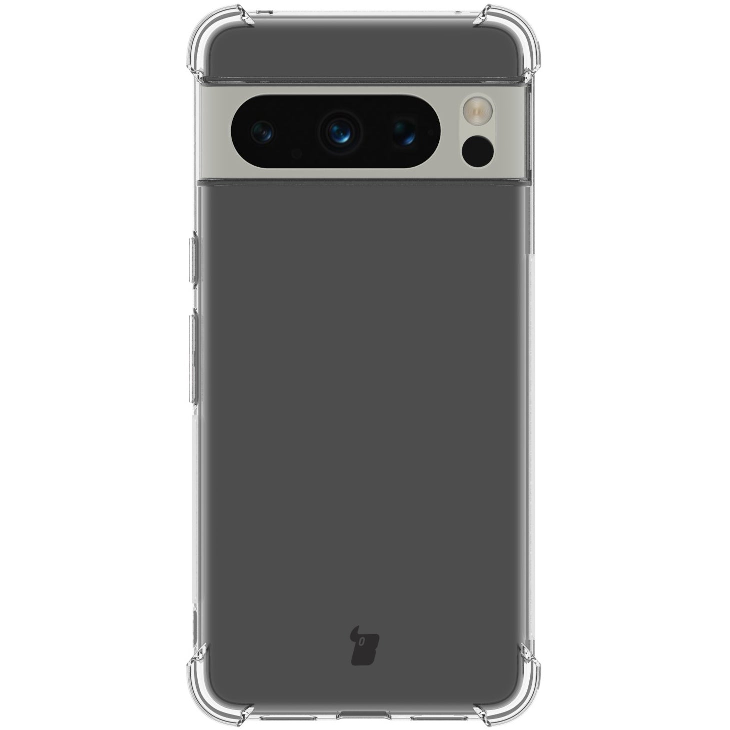Schutzhülle + 2x Glas Bizon Case Clear Pack für Google Pixel 8 Pro, Transparent