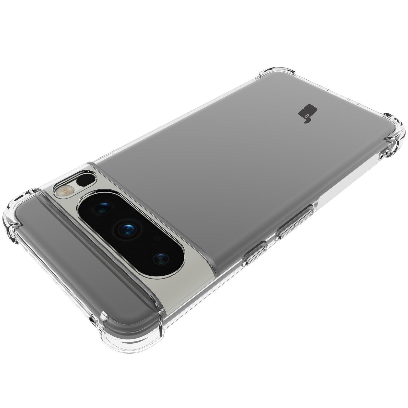 Schutzhülle + 2x Glas Bizon Case Clear Pack für Google Pixel 8 Pro, Transparent