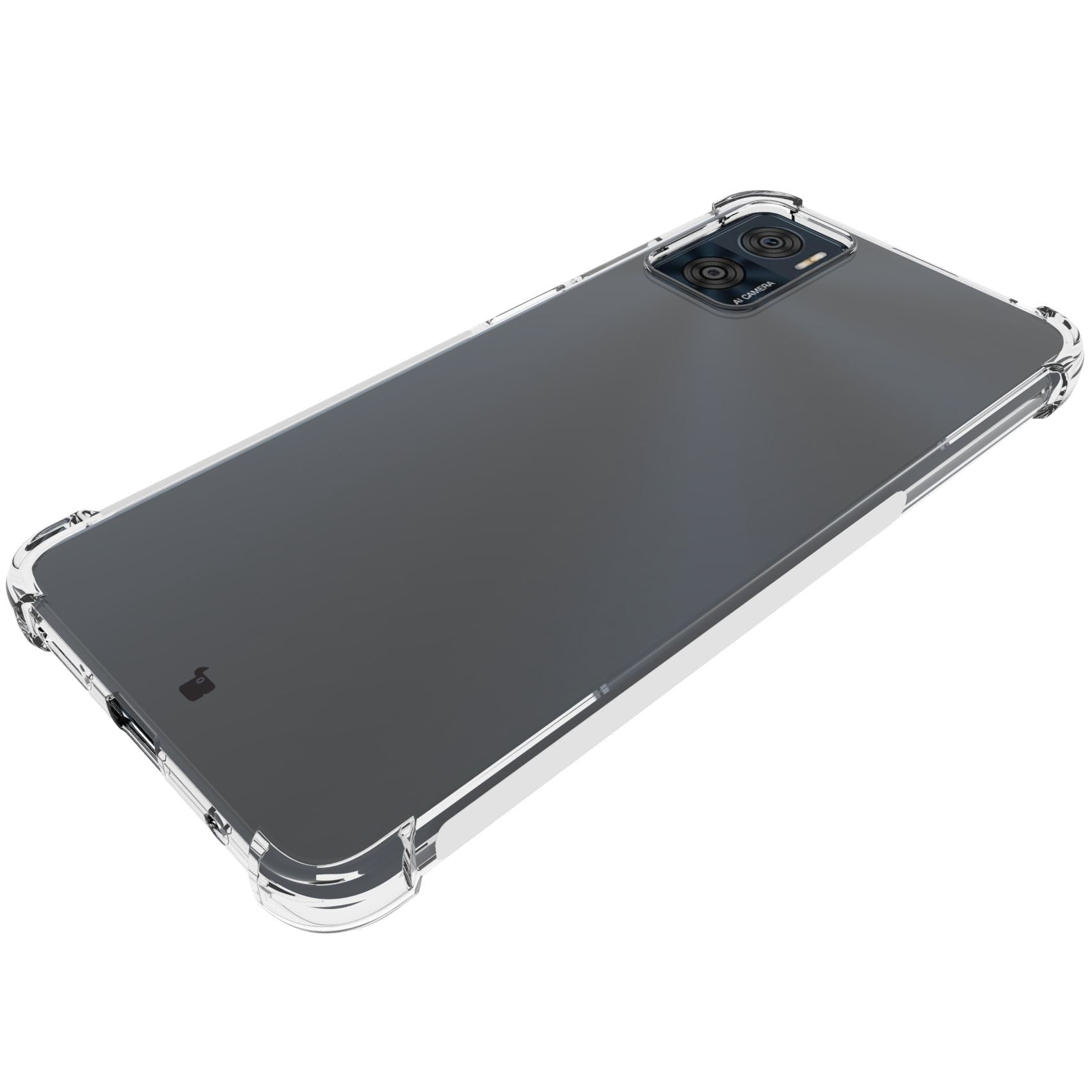 Schutzhülle + 2x Folie Bizon Case Clear Pack für Motorola Moto E22 / E22i, Transparent