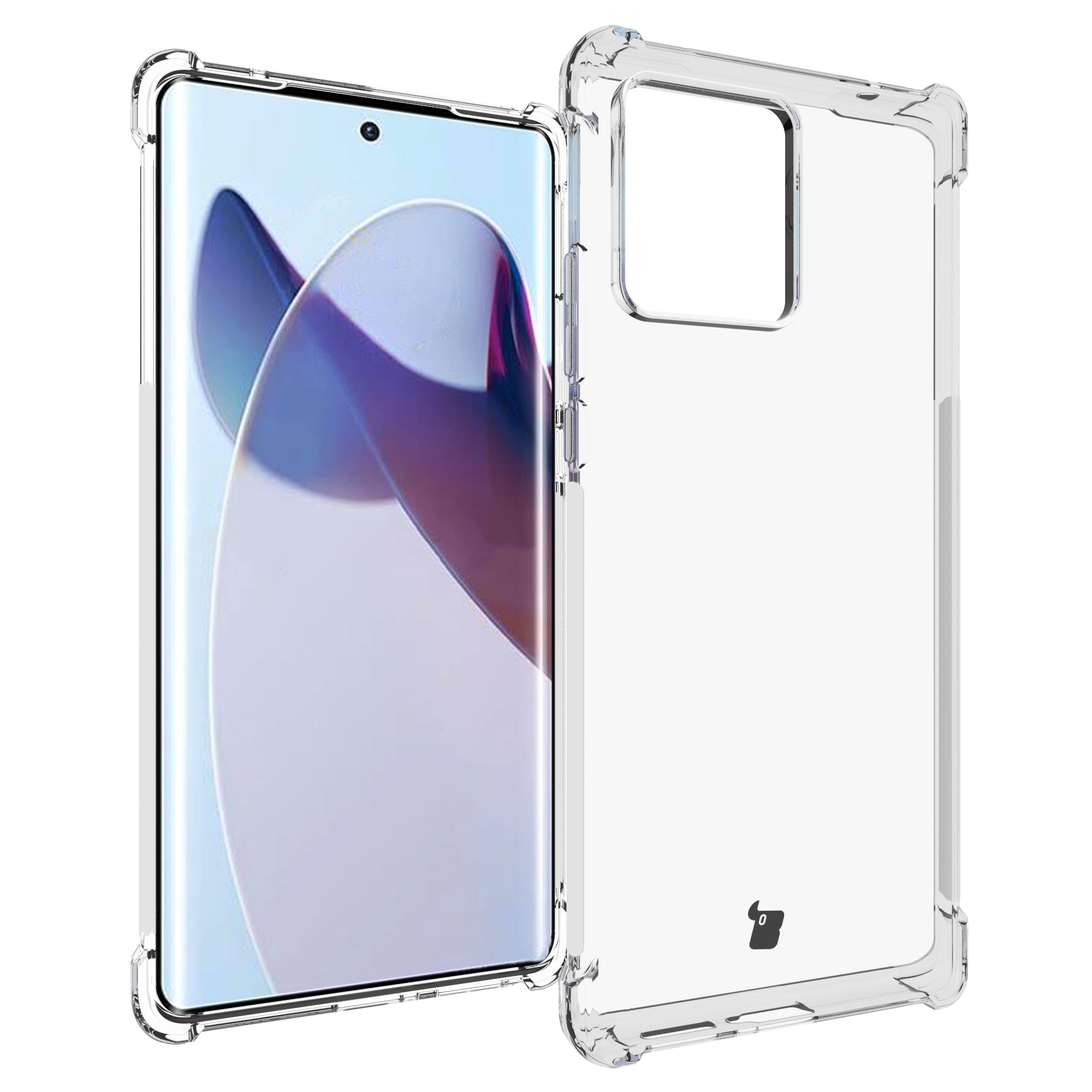 Schutzhülle + 2x Folie + Kameraschutz Bizon Case Clear Pack für Motorola Moto Edge 30 Ultra, Transparent