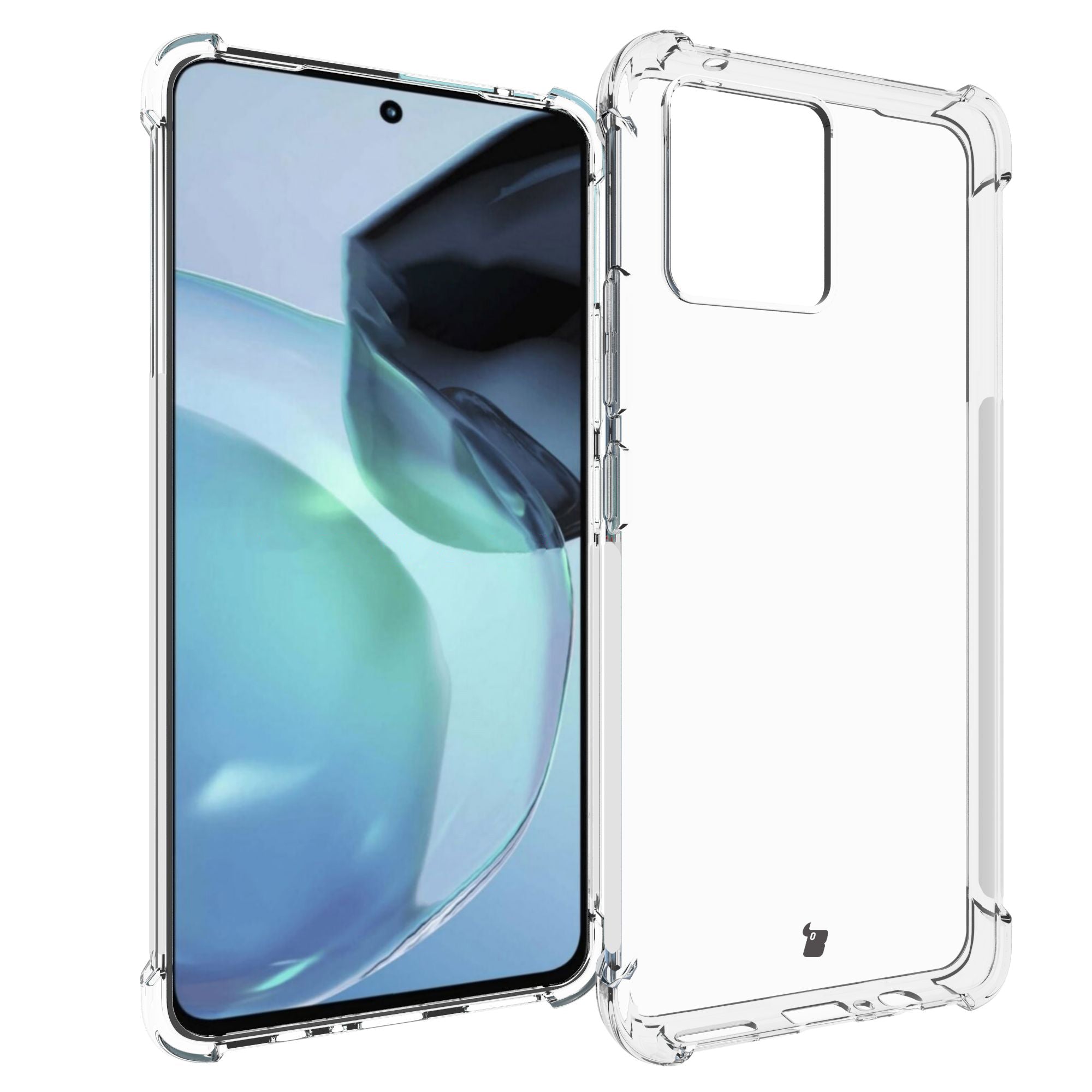 Schutzhülle + 2x Folie Bizon Case Clear Pack für Motorola Moto G72, Transparent