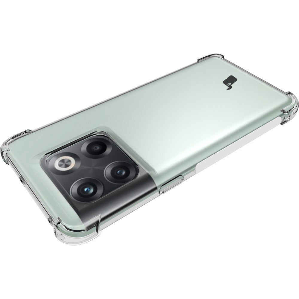 Schutzhülle + 2x Glas Bizon Case Clear Pack für OnePlus 10T, Transparent
